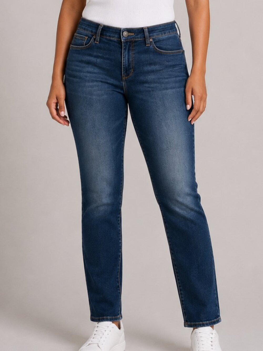 Bandolino Average Fit Bootcut Jeans Size 8 Medium Wash Stretch Denim
